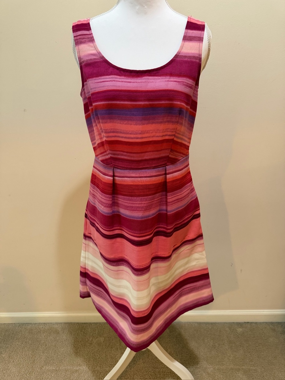 Multi Shades of Pink Tank Mini Dress With Pockets LOFT Size 2P